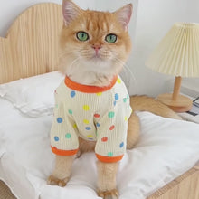 Load and play video in Gallery viewer, Cat in Cute Polka Dot T-Shirts | MissyMoMo
