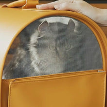 Load and play video in Gallery viewer, Fancy Poupée Cat Carrier | Luxurious Bubble Leather Pet Carrier | MissyMoMo
