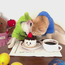 Load and play video in Gallery viewer, Cats with Cute Plush Strawberry Cake Catnip Toy with Squeaker | MissyMoMo

