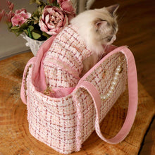 Load image into Gallery viewer, Cat Riding the  Pink Arkika Cat Shoulder Bag | MissyMoMo
