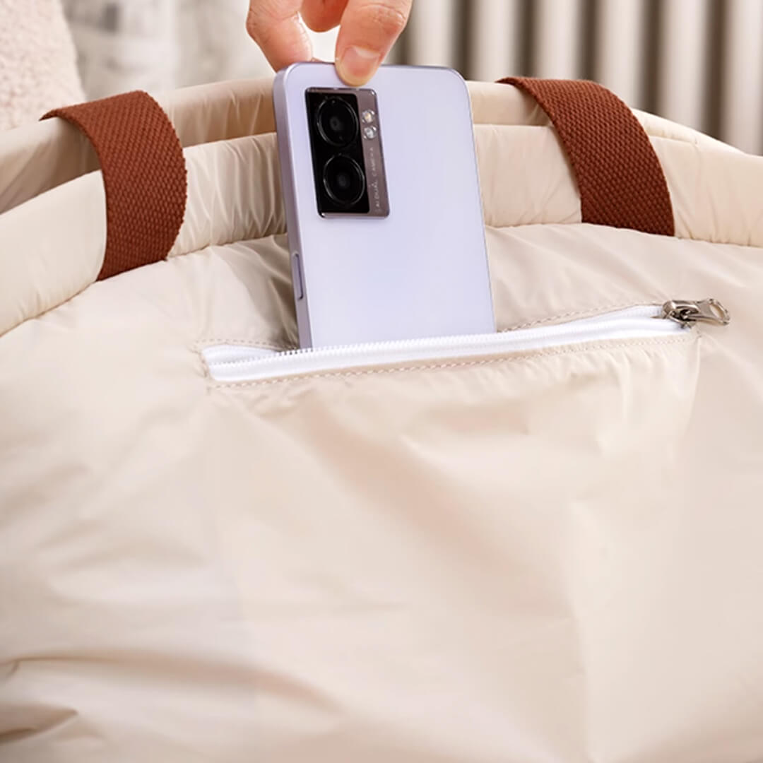 Pocket of Arkika Pompom Cat Carrier | Pet Shoulder Bag | MissyMoMo