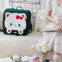 Load image into Gallery viewer, Arkika Whiskers Wonders Green Cat Backpack | Backpack for Carrying Cats | MissyMoMo