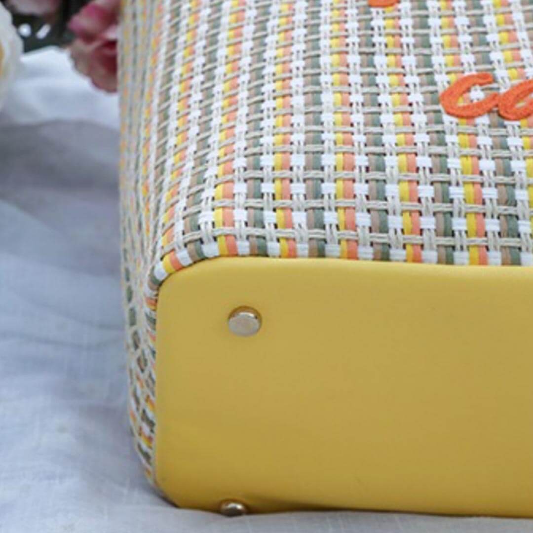 Bottom View of Arkika Woven Cat Carrier Showing Non-Slip Feet | MissyMoMo