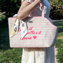 Load image into Gallery viewer,  Carrying Pink Arkika Woven Cat Carrier | MissyMoMo
