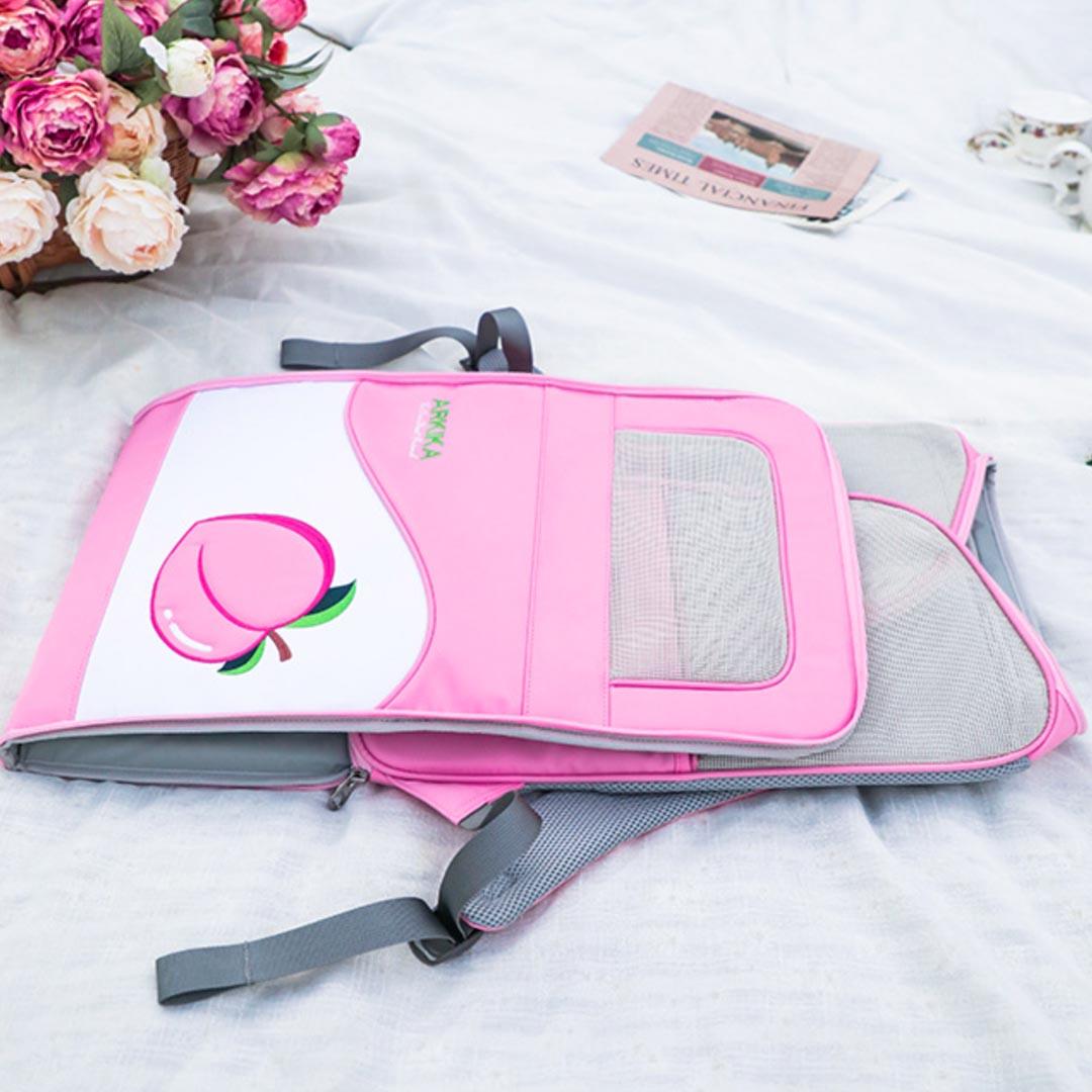 Pink Arkika Cat Backpack | Collapsible Cat Carrier for Traveling Cats | MissyMoMo