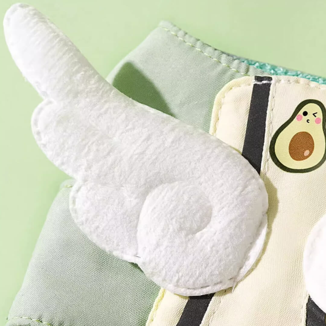 Avocado Angel Wings on Cat Harness | MissyMoMo