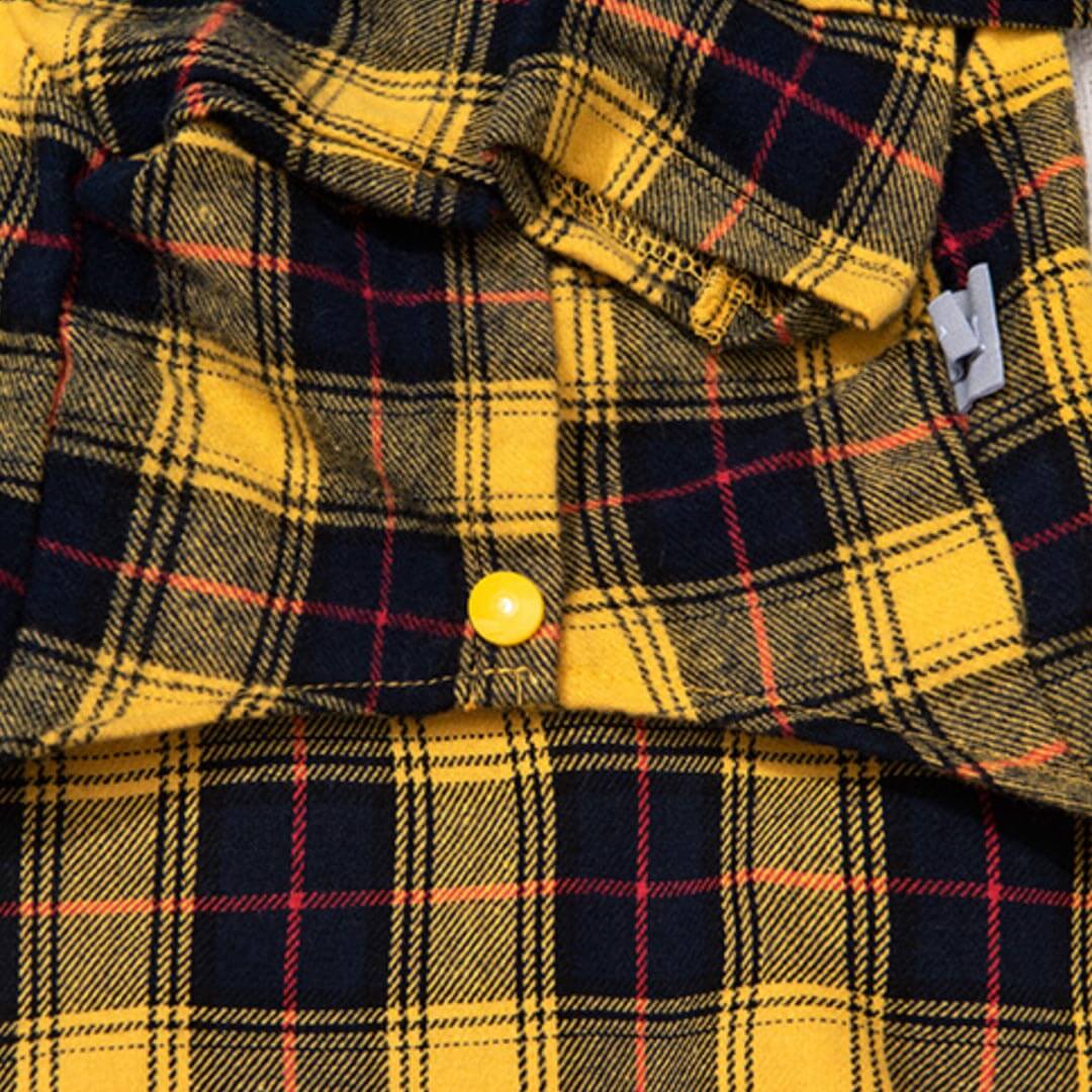 Bella Cat Shirt | Yellow Plaid Shirt for Cats | MissyMoMo