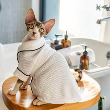 Load image into Gallery viewer, Devon Rex in White Bathrobe | MissyMoMo
