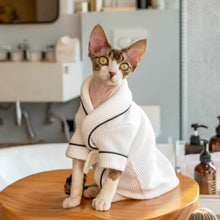 Load image into Gallery viewer, Devon Rex in White Bathrobe | MissyMoMo
