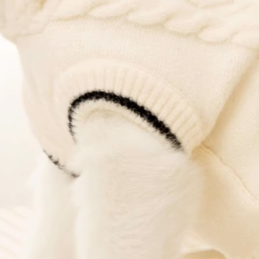 Blanc Cat Hooded Sweater | Knit Hoodie for Cats | MissyMoMo