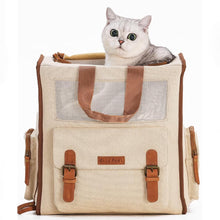 Load image into Gallery viewer, Cat Inside Stylish Beige Cat Backpack | MissyMoMo