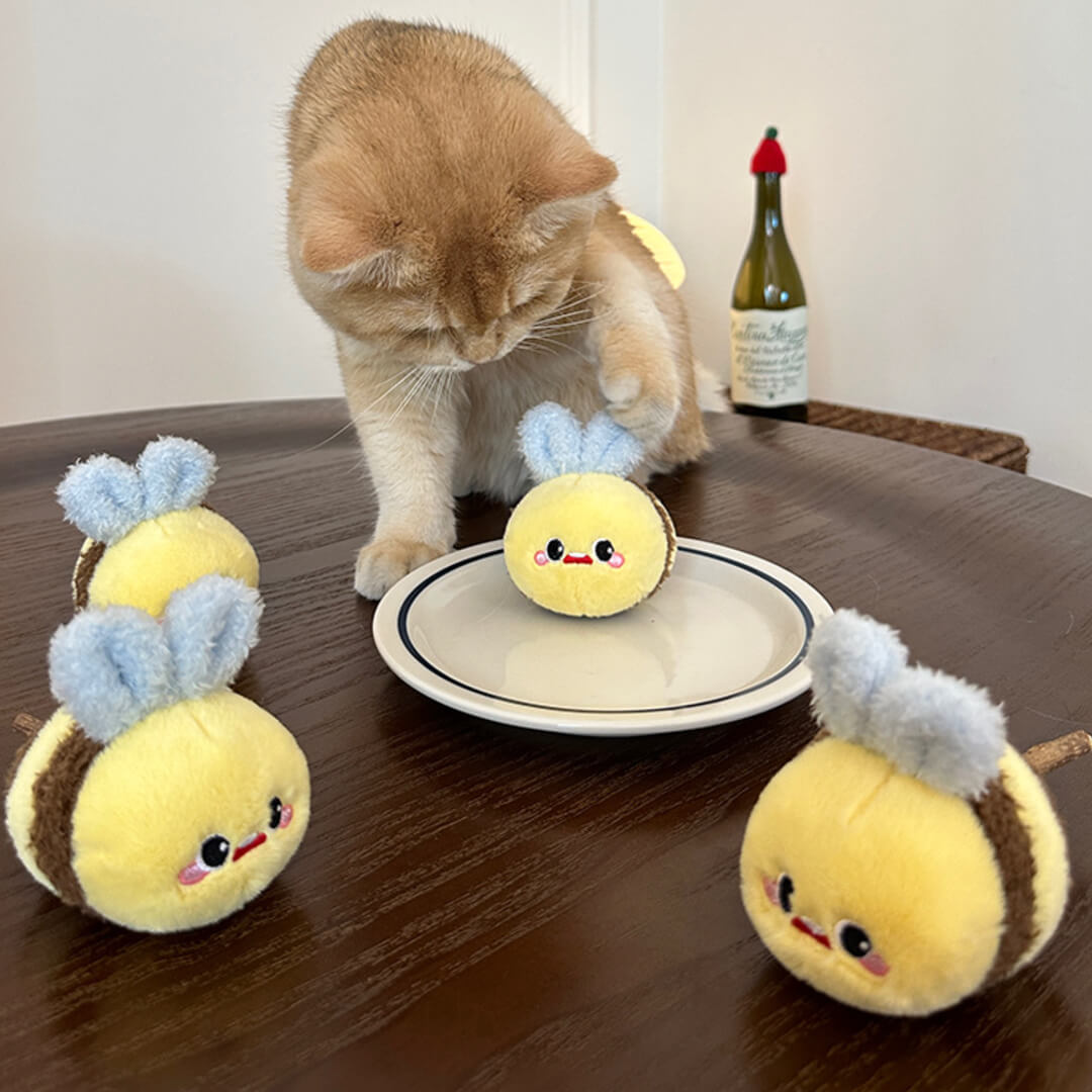 Cat with Buzzy Bee Silvervine Cat Chew Toys | Cute Cat Toys | MissyMoMo