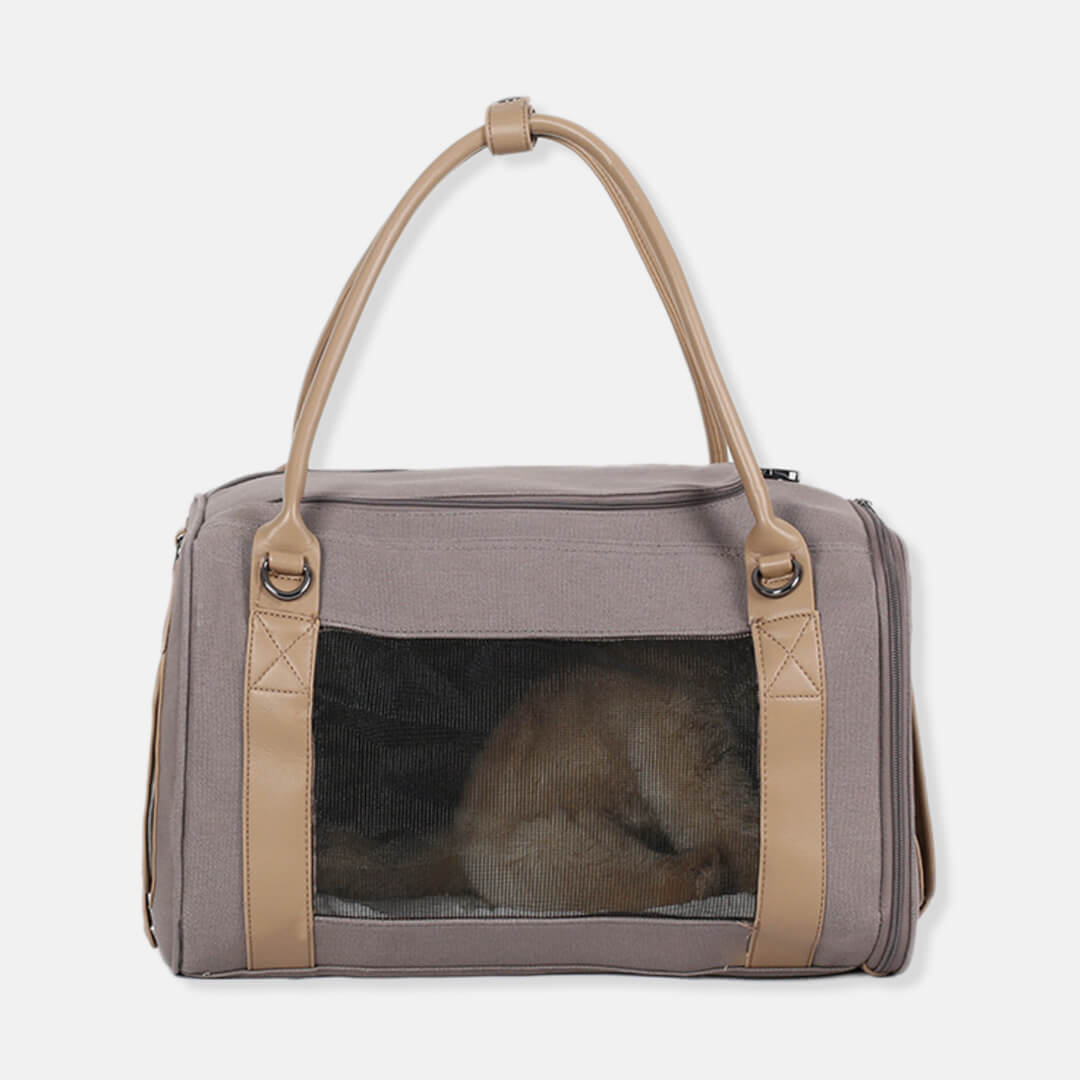 Cattique Duffle Cat Bag in Brown | MissyMoMo