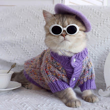 Load image into Gallery viewer, Cat with Purple Wool Beret Hat | MissyMoMo