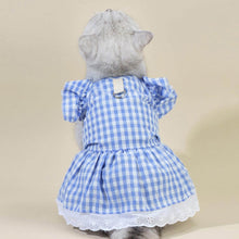 Load image into Gallery viewer, Checkers Cat Dress & Bow Set | Dress for Cats | Cat with Dress | MissyMoMo