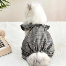 Load image into Gallery viewer, Checkers Cat Dungarees | Cat Clothes | Pet Clothes | MissyMoMo