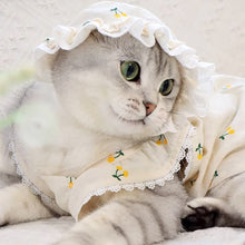 Load image into Gallery viewer, Cat in Yellow Cherry Print Hat & Dress | MissyMoMo