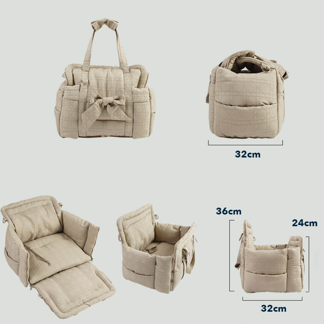 Cat Car Carrier with Detailed Dimensions | MissyMoMo