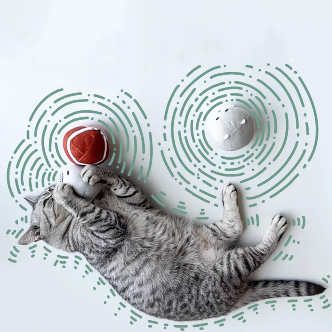 Earth, Sea & Sky Trio Cat Ball Toys