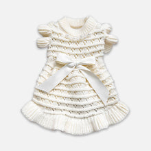 Load image into Gallery viewer, Fleur Cat Dress |White Knit Dress for Cats & Kittens | MissyMoMo