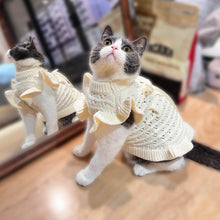 Load image into Gallery viewer, Cat in White Knit Dress | MissyMoMo