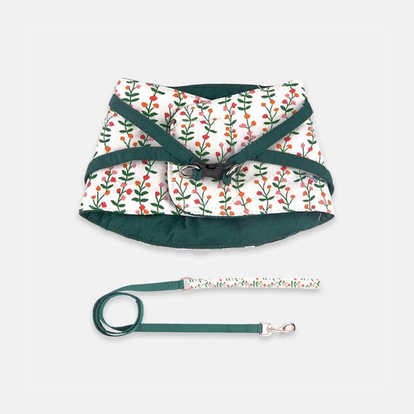 Fleur Cat Harness and Leash Set in Floral Design | MissyMoMo