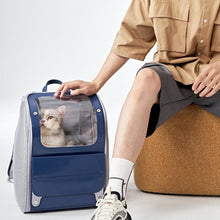 Load image into Gallery viewer, Floof Voyager Cat Traveling Backpack | Clear Cat Backpack for Carrying Cat | MissyMoMo
