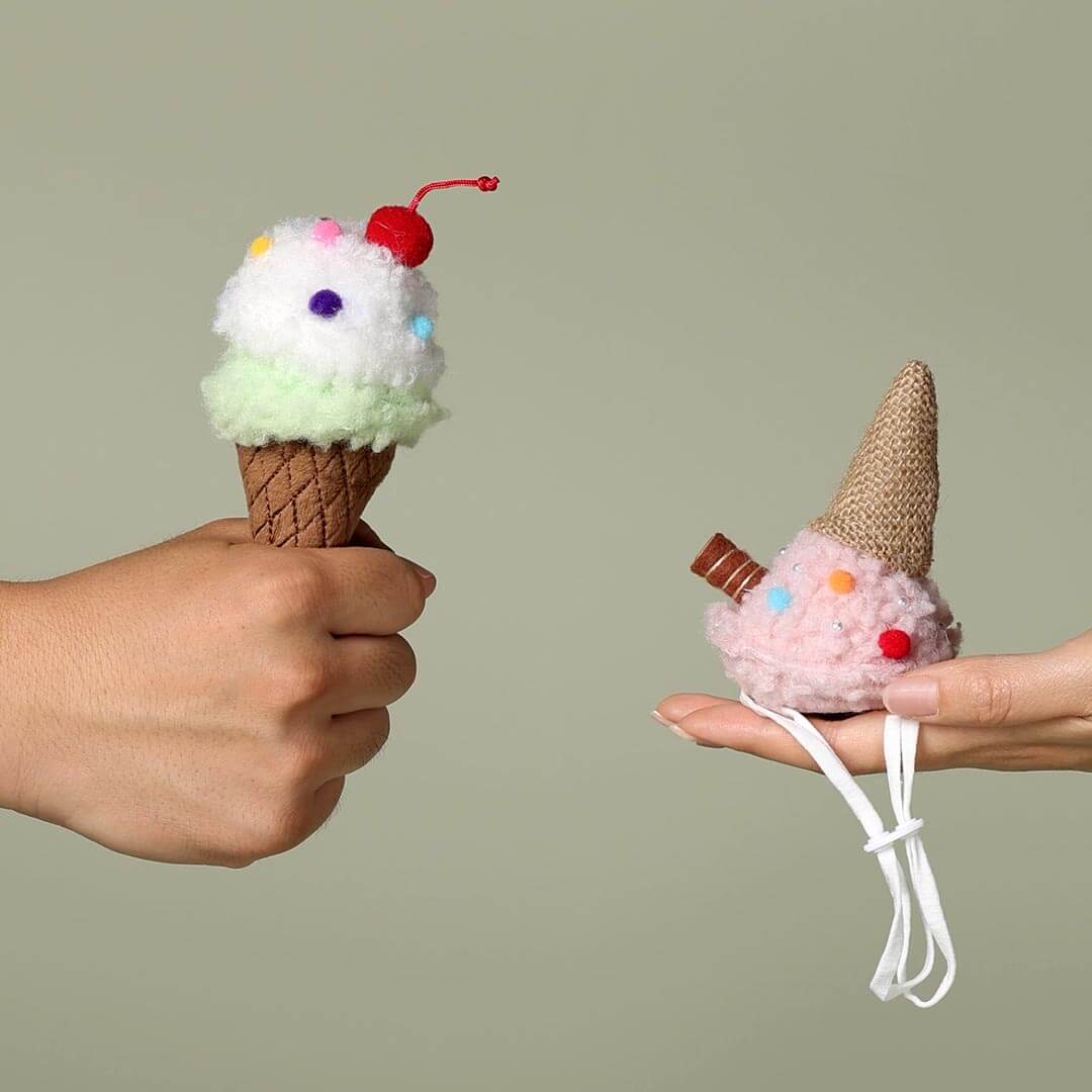 Gelato Birthday Cat Hat & Catnip Toy Set for Cats & Kittens | MissyMoMo