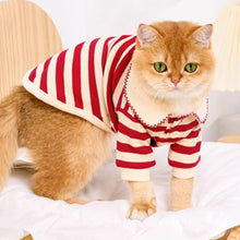 Load image into Gallery viewer, Cat in Striped Shirt | Cat Clothes | MissyMoMo