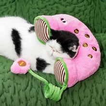 Load image into Gallery viewer, Cat Sleeping on Pink Plush Pillow Cat Toy | Cat Toys | MissyMoMo
