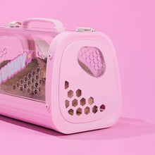 Load image into Gallery viewer, Ventilation of KittyMoMo Pink Clear Hard Cat Carrier | MissyMoMo