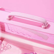 Load image into Gallery viewer, Sturdy Handle of KittyMoMo Pink Clear Hard Cat Carrier | MissyMoMo