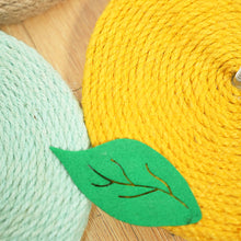 Load image into Gallery viewer, Lemon Sisal Scratcher with Rattan Spring Ball | Interactive Cat Toys