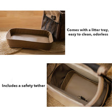 Load image into Gallery viewer, Outdoor Stylish Cat Backpack with Litter Tray in Tan | MissyMoMo