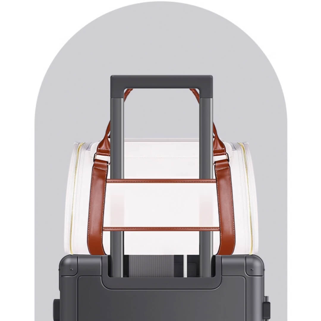 Leather Duffle Cat Travel Bag | MissyMoMo