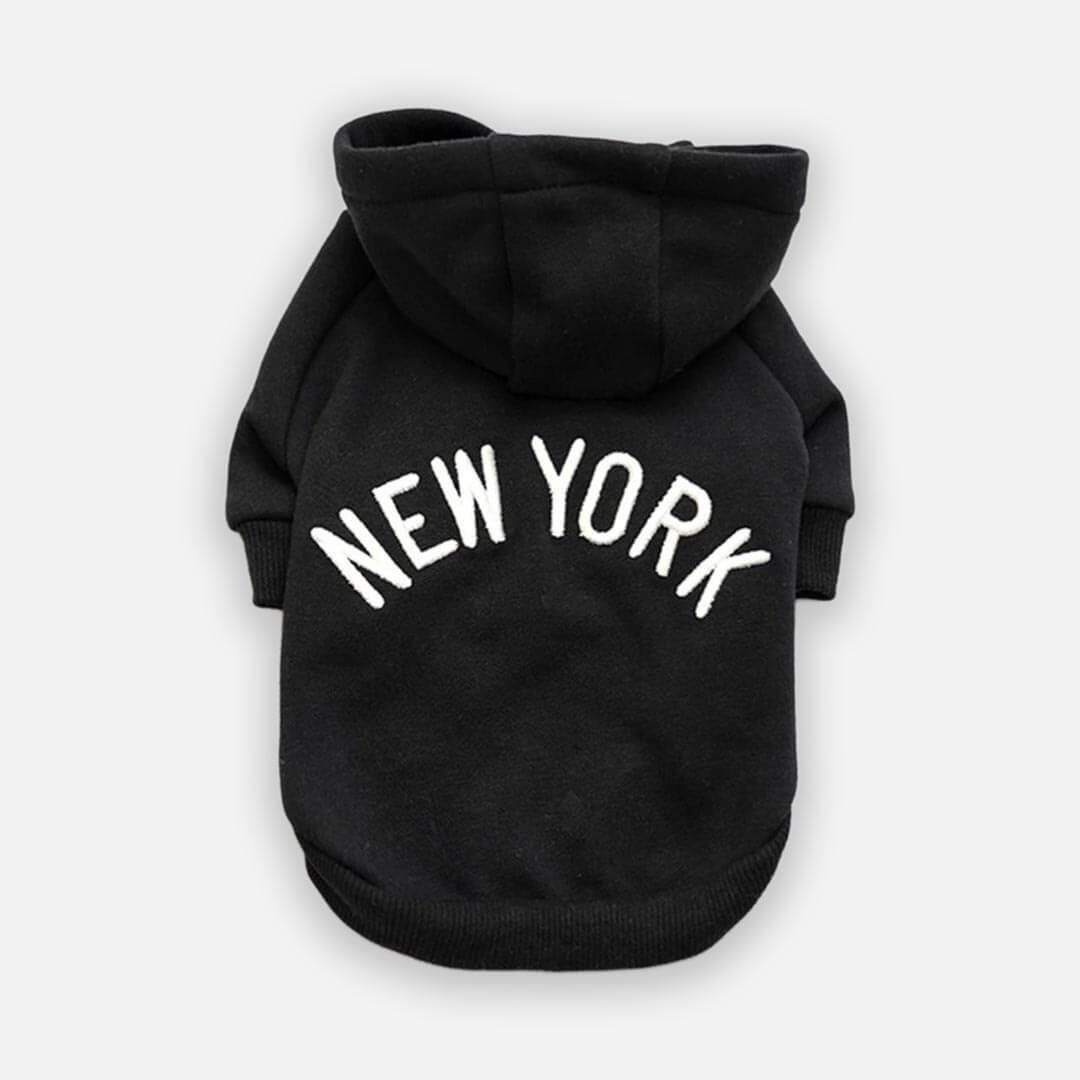 Black New York Cat Hoodie | Cat Hoodie Clothing | MissyMoMo