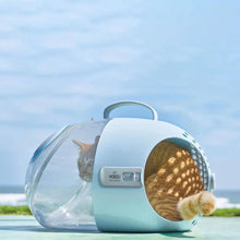 Load image into Gallery viewer, Cat in Blue Moboli Capsule Cat Carrier | MissyMoMo