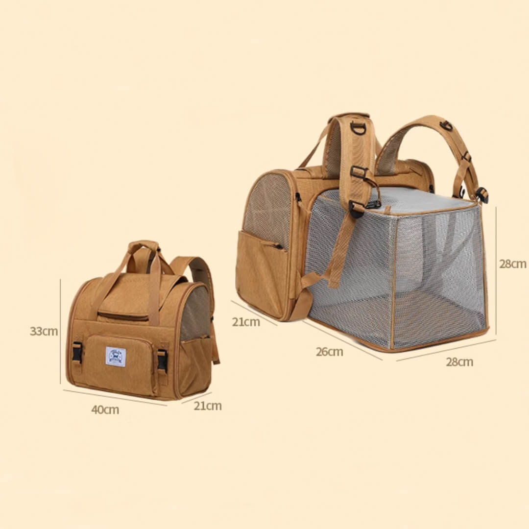 Dimensions of Expandable Cat Backpack | MissyMoMo