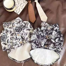 Load image into Gallery viewer, Napili Cat Shirt &amp; Tie Sets | Corduroy Floral Shirts for Cats &amp; Kittens | MissyMoMo
