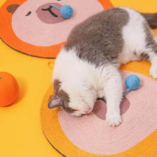 Load image into Gallery viewer, Cat Scratching Cute Orange Sniffy Capybara Cat Scratch Mat | MissyMoMo