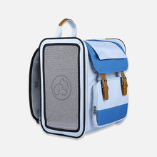 Load image into Gallery viewer, Paw Voyager Blue Expandable Cat Backpack | Soft Cat Carrier | MissyMoMo