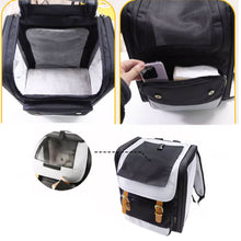 Load image into Gallery viewer, Features of Paw Voyager Black Expandable Cat Backpack | Soft Cat Carrier | MissyMoMo
