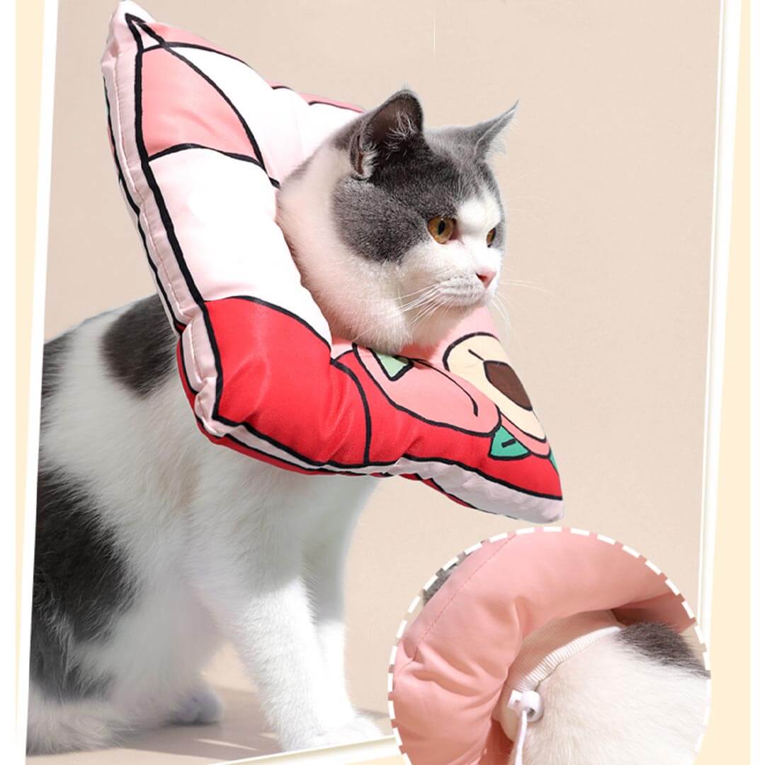Peach Milk Elizabethan Collar for Cats | Cat with Cute E Collar | MissyMoMo