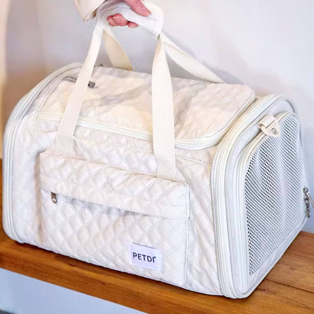 Beige Airline-Approved Cat Carrier for Travel | MissyMoMo