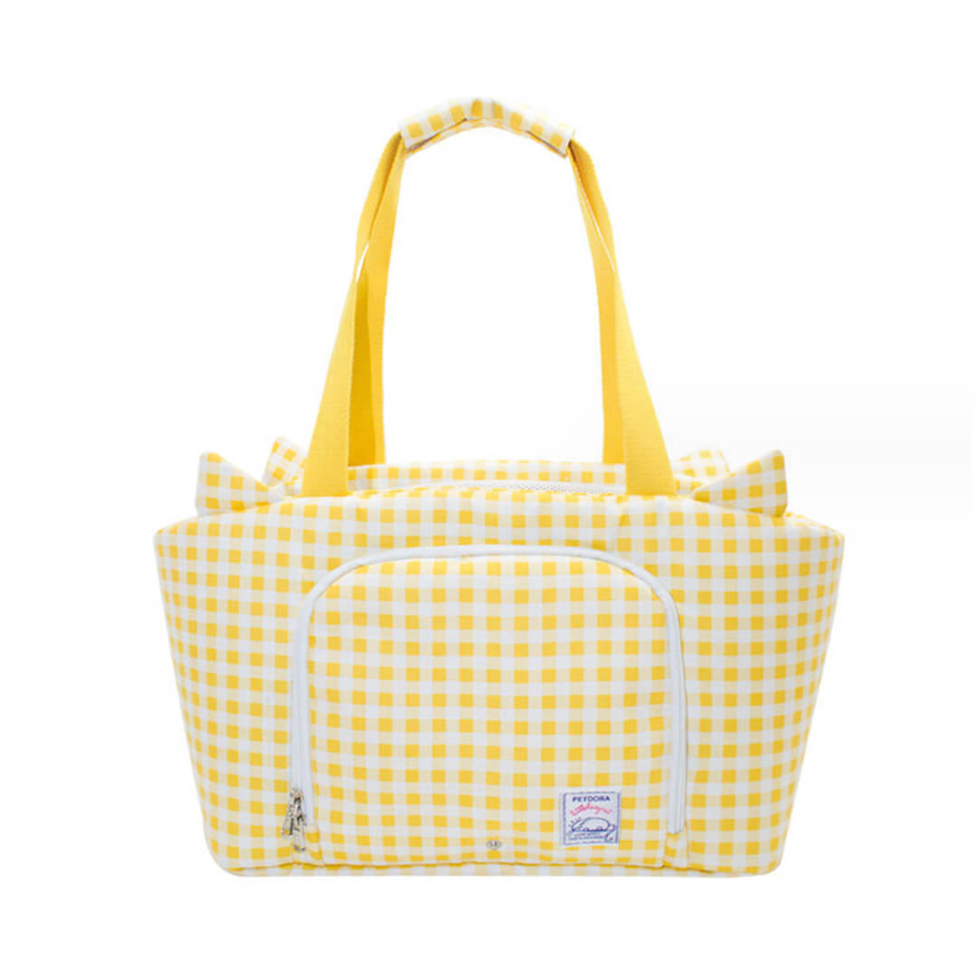 Yellow Gingham Petdora Cat Carrier | MissyMoMo