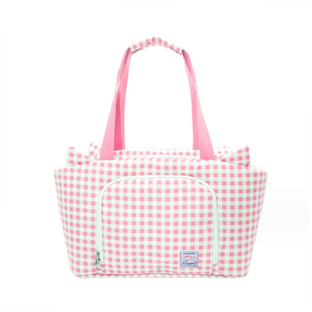 Pink Gingham Petdora Cat Carrier | MissyMoMo