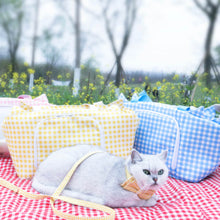 Load image into Gallery viewer, Cat and Gingham Cat Carriers | MissyMoMo