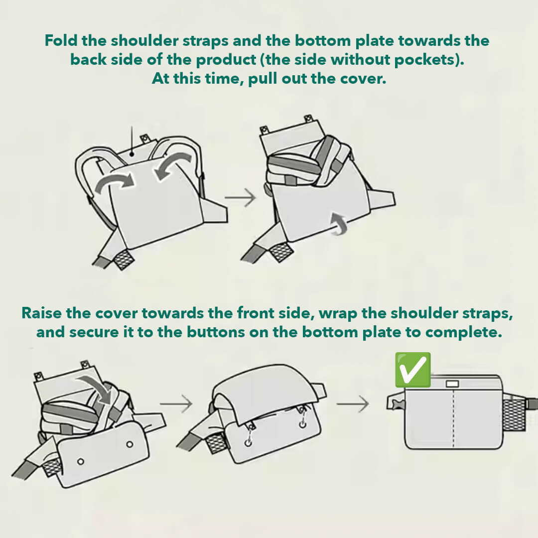 Converting The Cuddle Carrier Backpack To A Waist Pouch | MissyMoMo