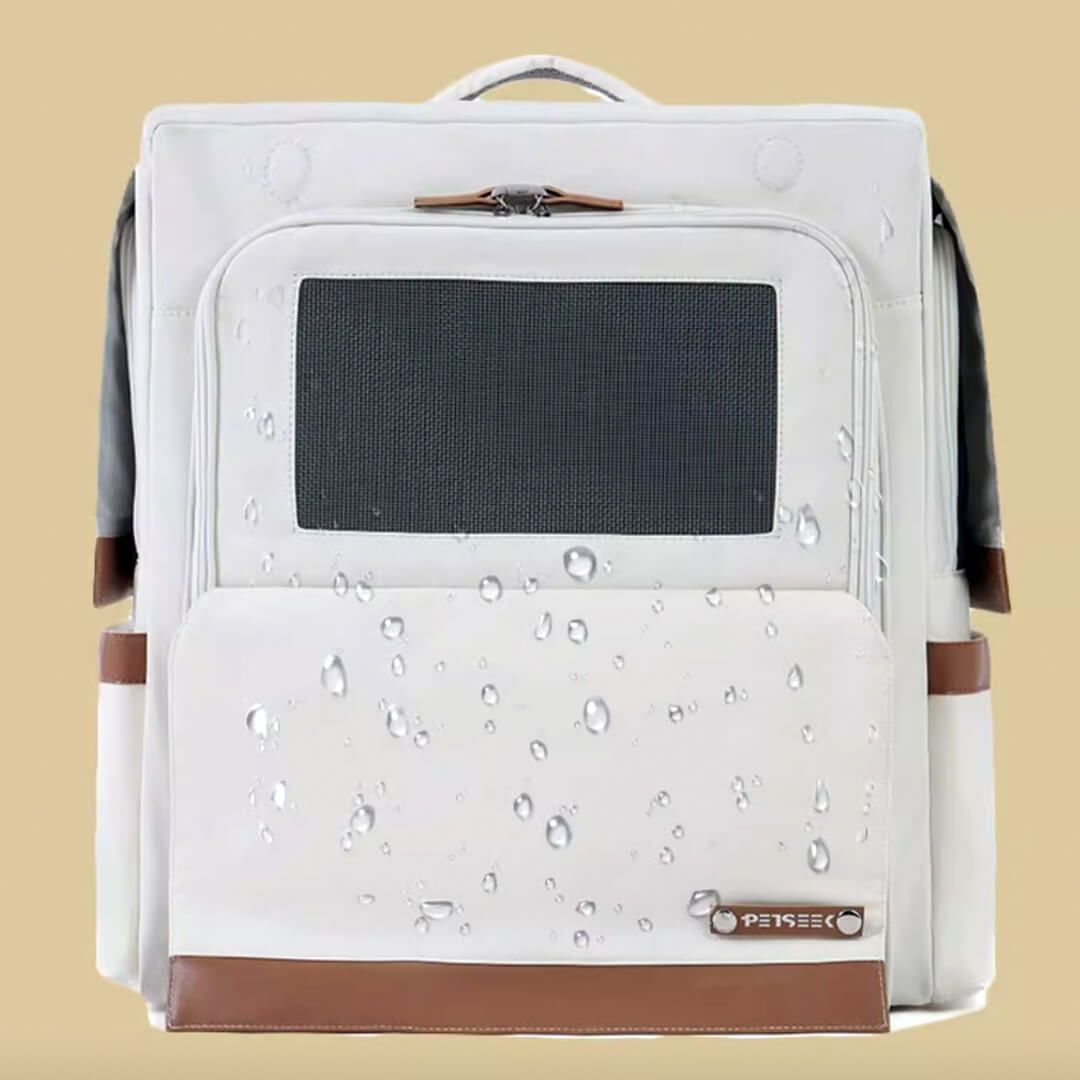 Waterproof Leather Cat Traveling Backpack | MissyMoMo