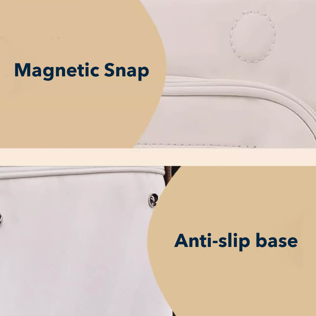 Features of Beige Collapsible Leather Cat Traveling Backpack | MissyMoMo